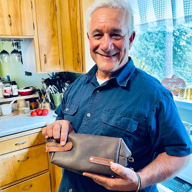 Personalized Men's Toiletry Leather Bag for Unique & Love | JNSBag38