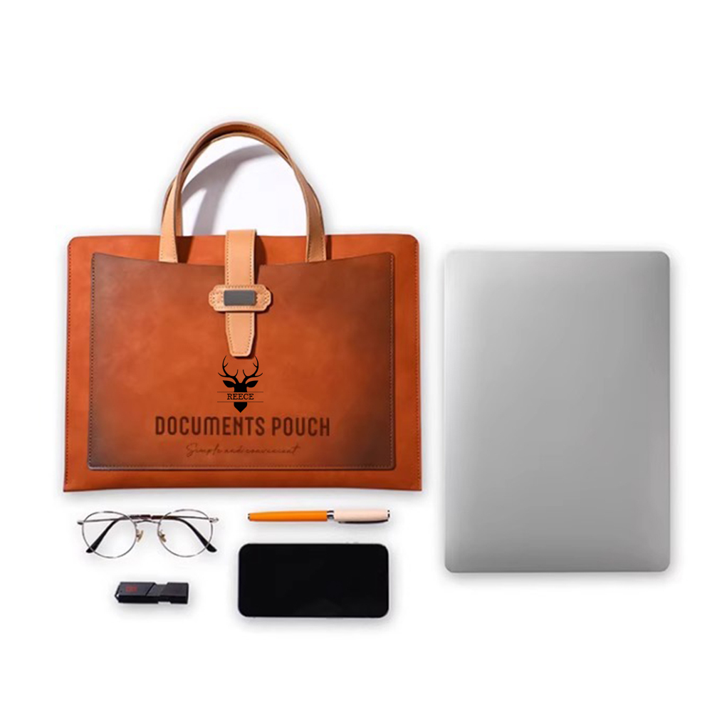 Personalized Monogram Leather Document Bag | JNSBag69