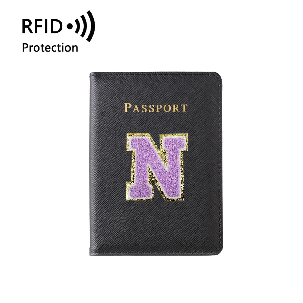Personalized Chenille Letter Patch Passport Cover for Unique & Love | JNSCase05