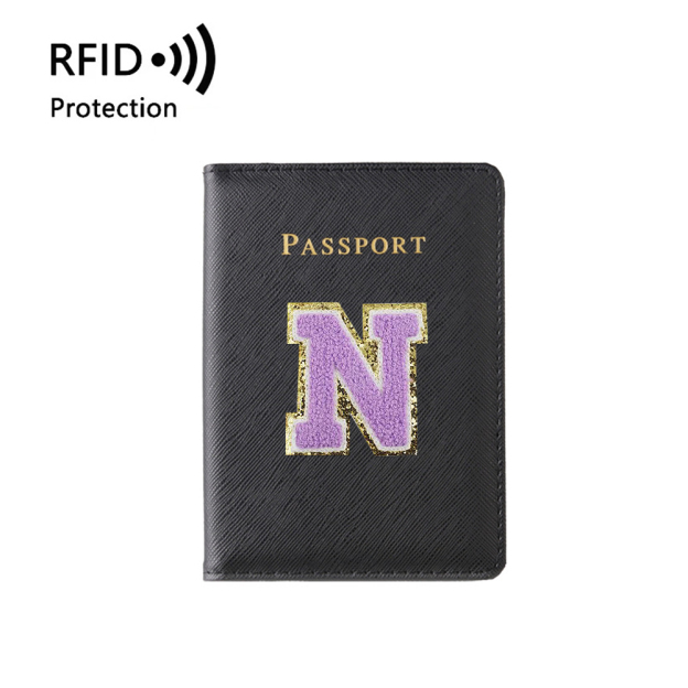 Personalized Chenille Letter Patch Passport Cover for Unique & Love | JNSCase05