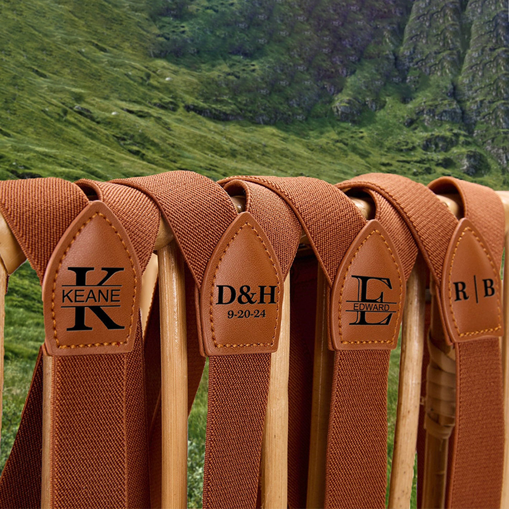 Personalized Monogrammed Leather Patch Braces for Unique & Love | JNSCloth40