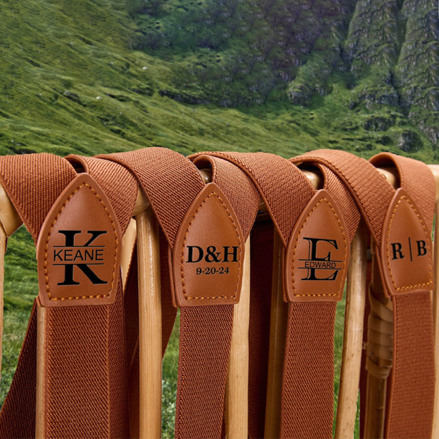 Personalized Monogrammed Leather Patch Braces for Unique & Love | JNSCloth40