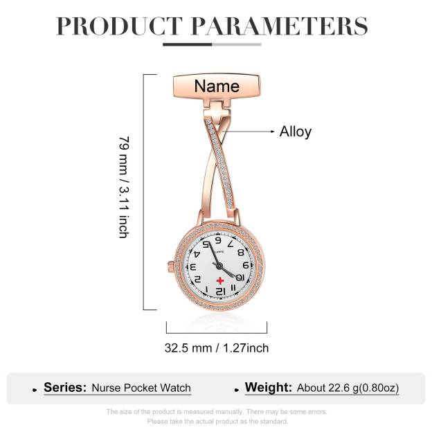 Personalized Name Nurse Rhinestone Pocket Watch for Unique & Love | JNSDec166