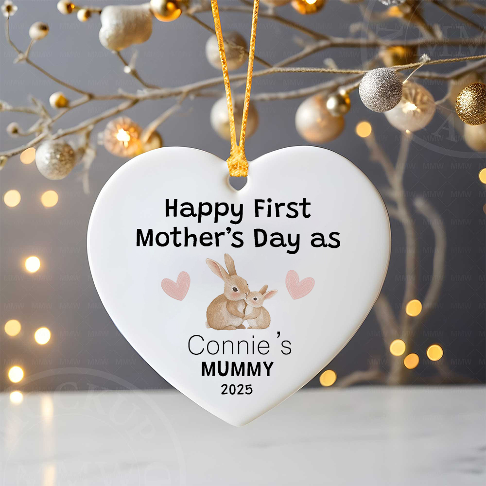 Personalised Mother's Day Ceramic Heart Ornament for Unique & Love | JNSDec126