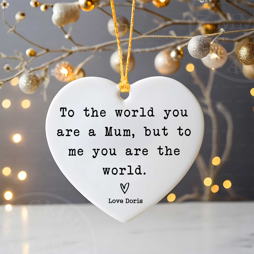 Personalised Mother's Day Ceramic Heart Ornament for Unique & Love | JNSDec127
