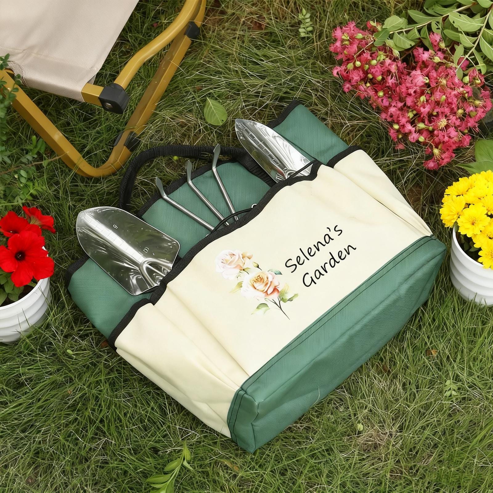 Personalized Name Birth Month Flower Gardening Bag for Unique & Love | JNSBag121
