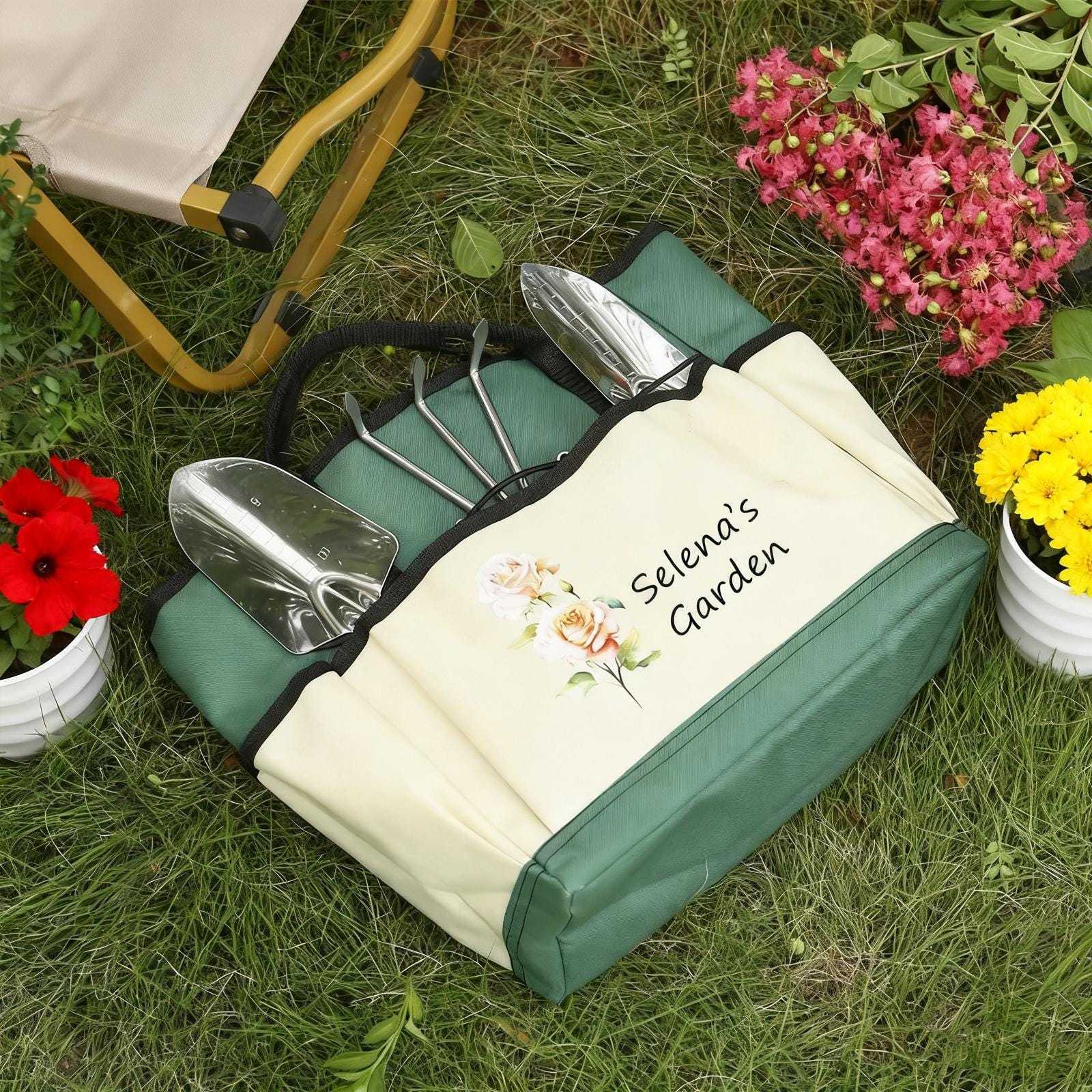 Personalized Name Birth Month Flower Gardening Bag for Unique & Love | JNSBag121