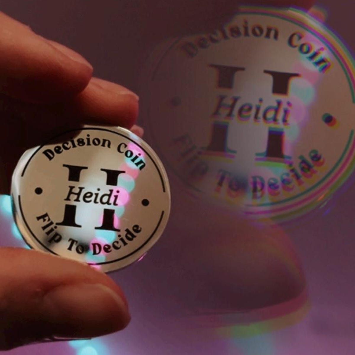 Personalized Engraved Decision Coin with Wooden Box | JNSDec153