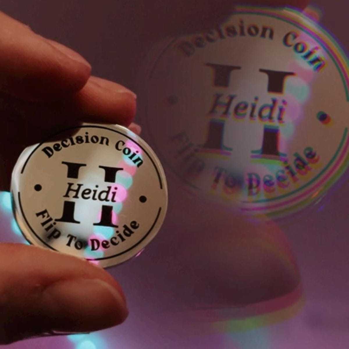 Personalized Engraved Decision Coin with Wooden Box | JNSDec153