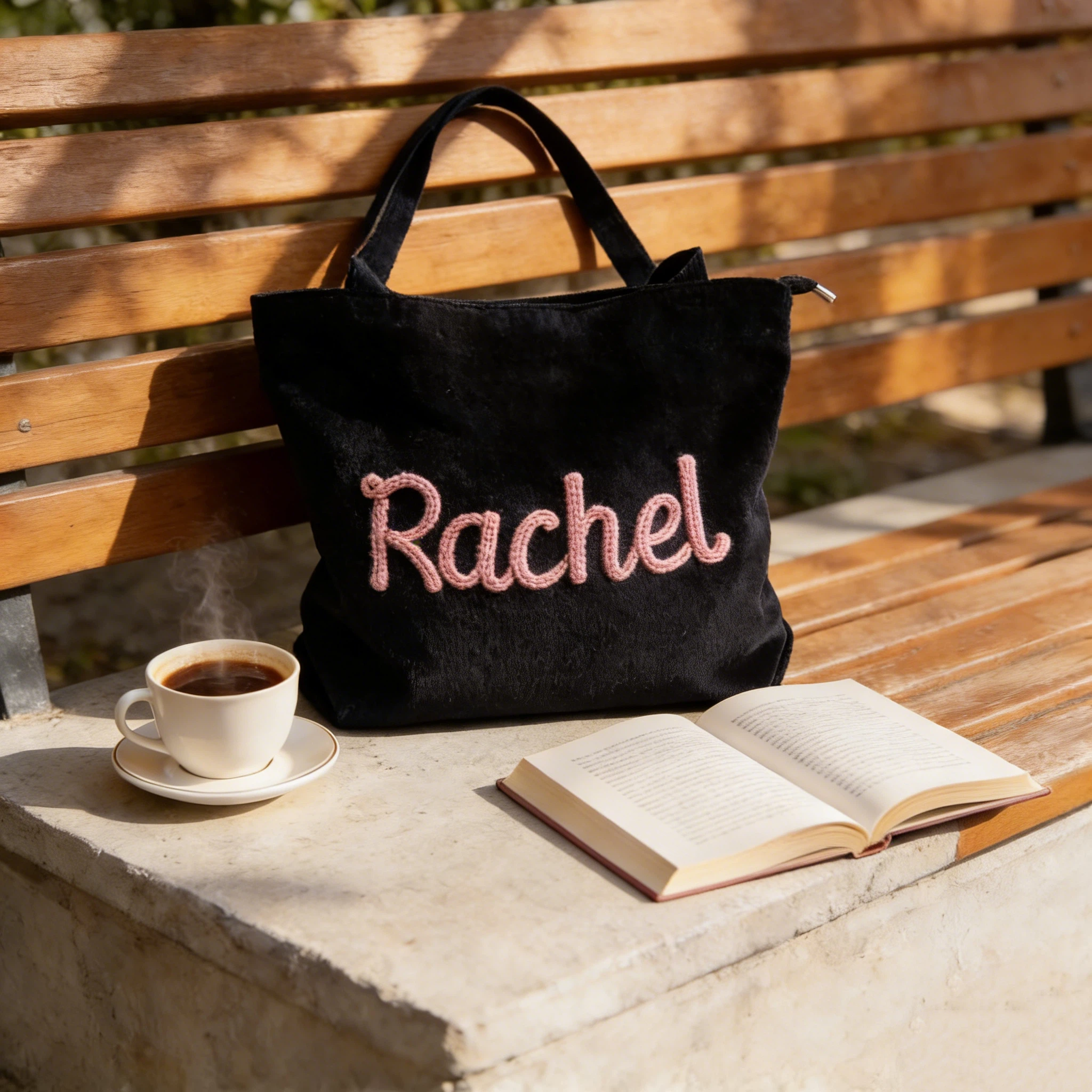 Personalized Hand Embroidered Corduroy Tote Bag for Unique & Love | JNSBag133