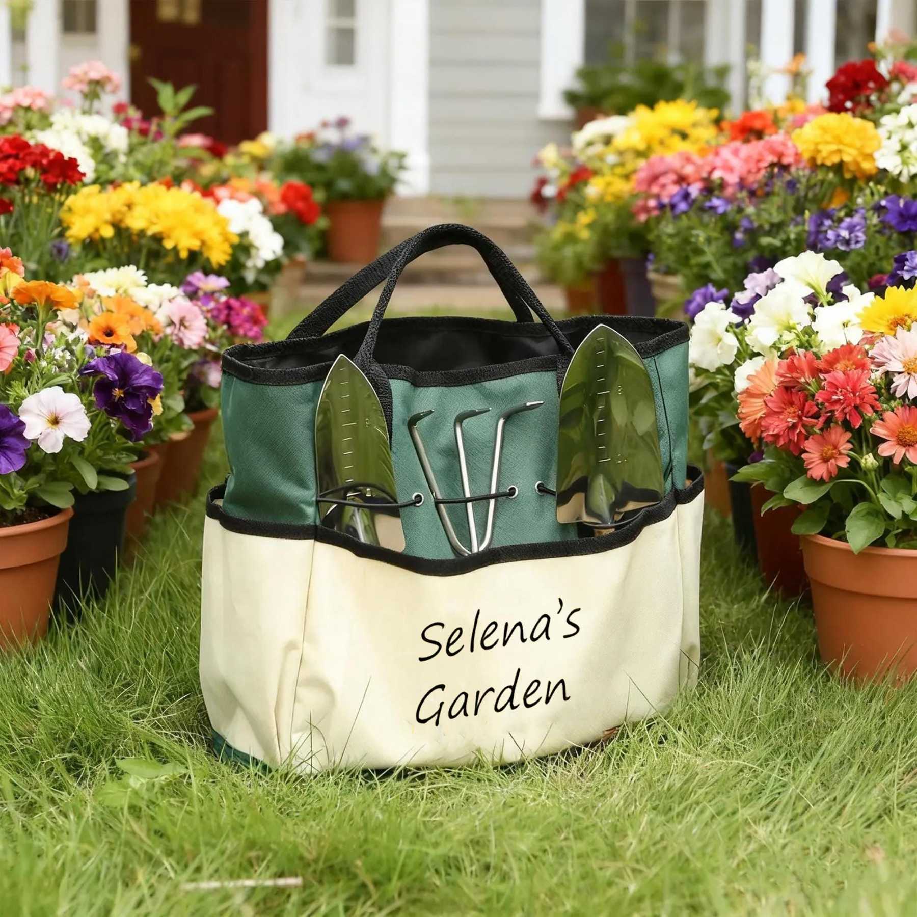 Personalized Name Birth Month Flower Gardening Bag for Unique & Love | JNSBag121