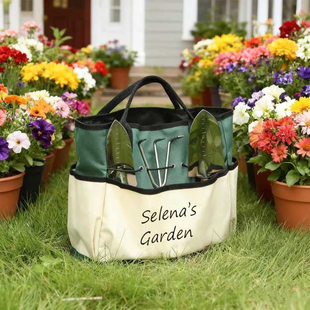 Personalized Name Birth Month Flower Gardening Bag for Unique & Love | JNSBag121
