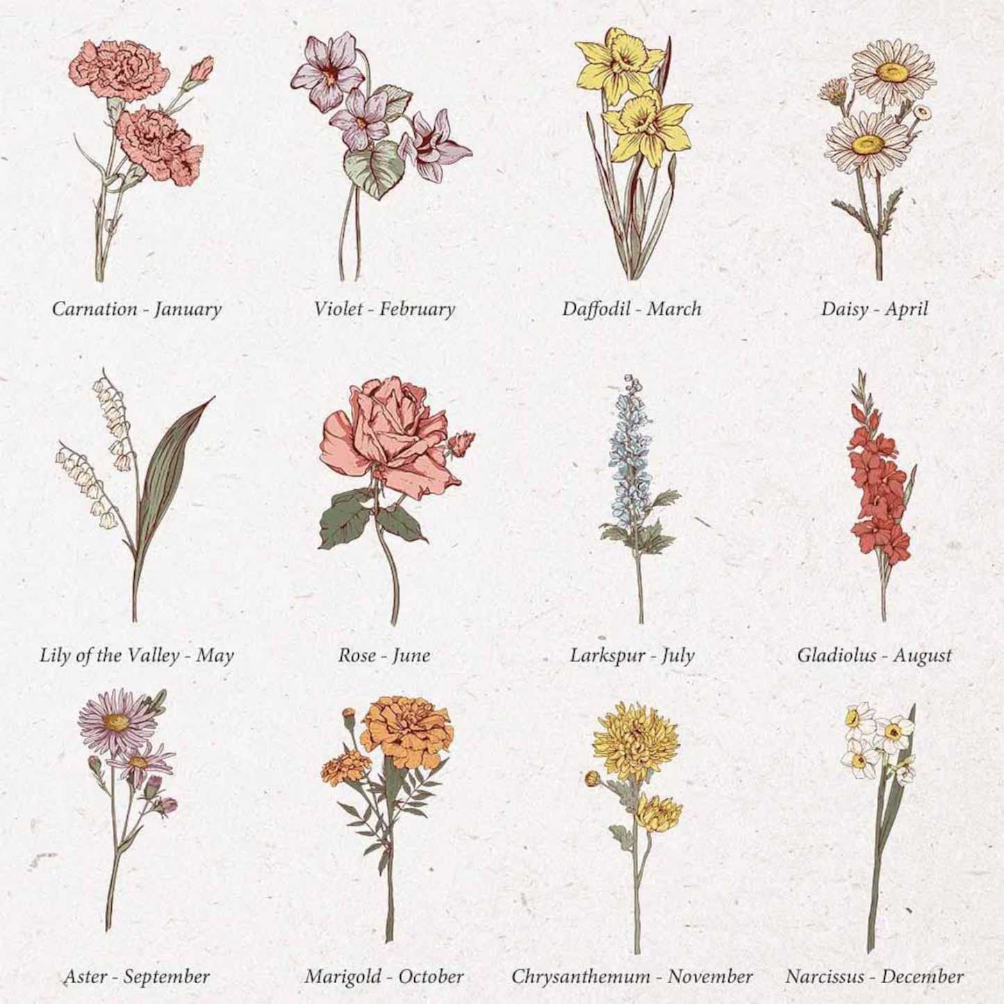 Personalized Birth Flower Hair Tools Portable 2-in-1 Design Travel Bag | JNSBag140