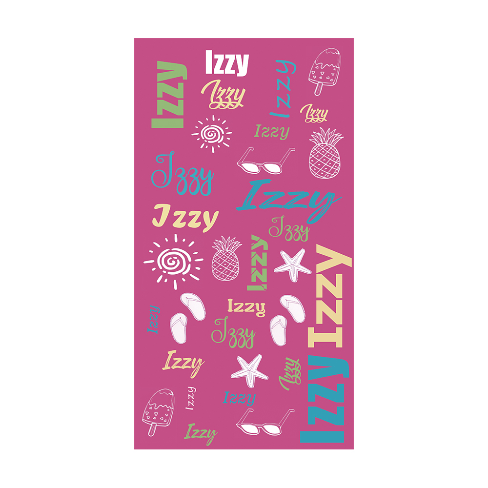 Personalized Name Beach Chair Cover Towel with Side Pockets for Unique & Love | JNSTowel10