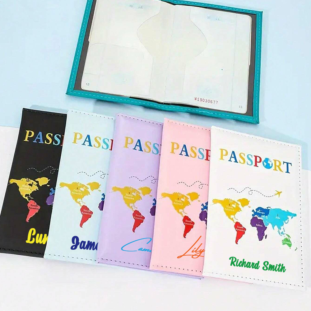 Personalized Monogram Leather Passport Cover with RFID Blocking | JNSCase10