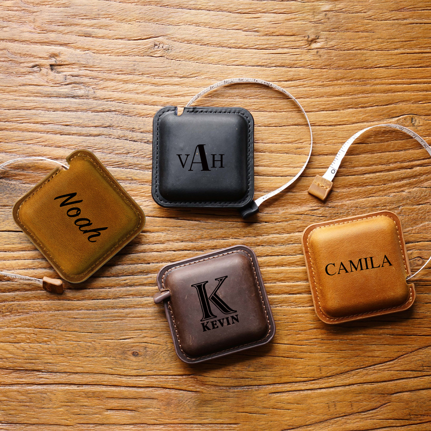 Personalized Monogram Leather Measuring Tape for Unique & Love | JNSTool21
