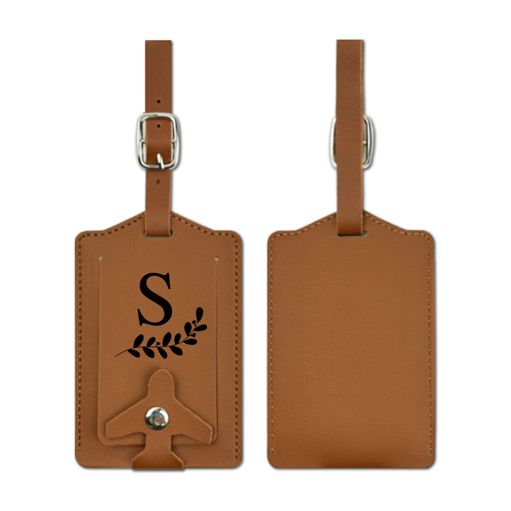 Personalized Monogram Leather Luggage Tag | JNSDec192