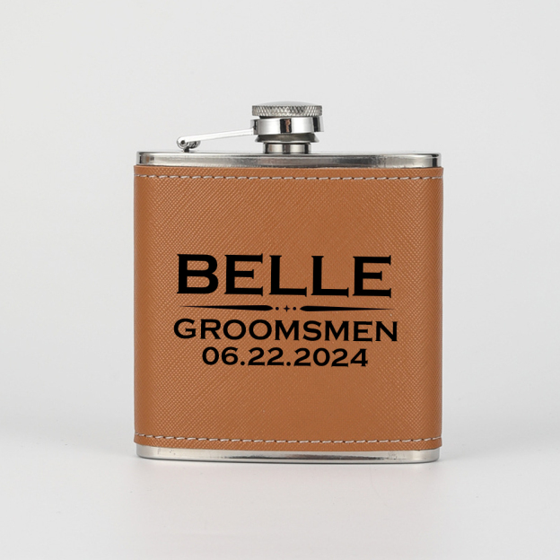 Personalized Monogrammed Leather Flask for Unique & Love | JNSDec99