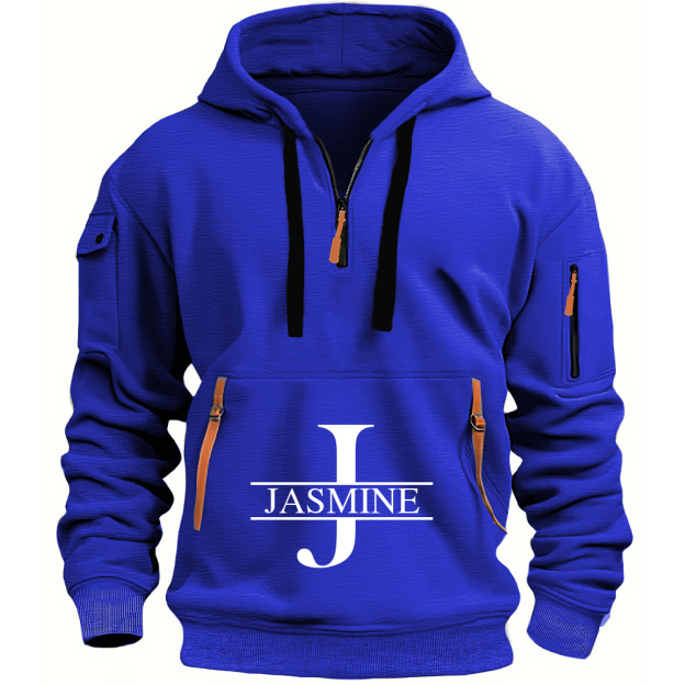 Personalized Monogram Zip Pullover Hoodies for Men | JNSCloth38
