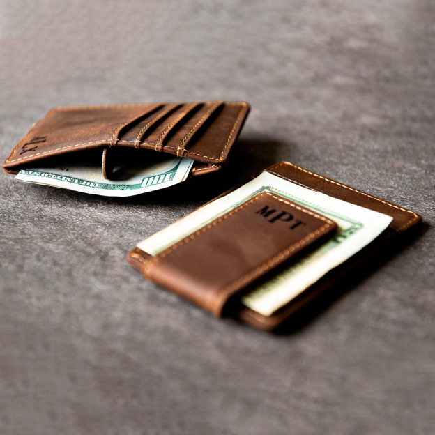 Personalized Leather Magnetic Money Clip for Unique & Love | JNSBag29