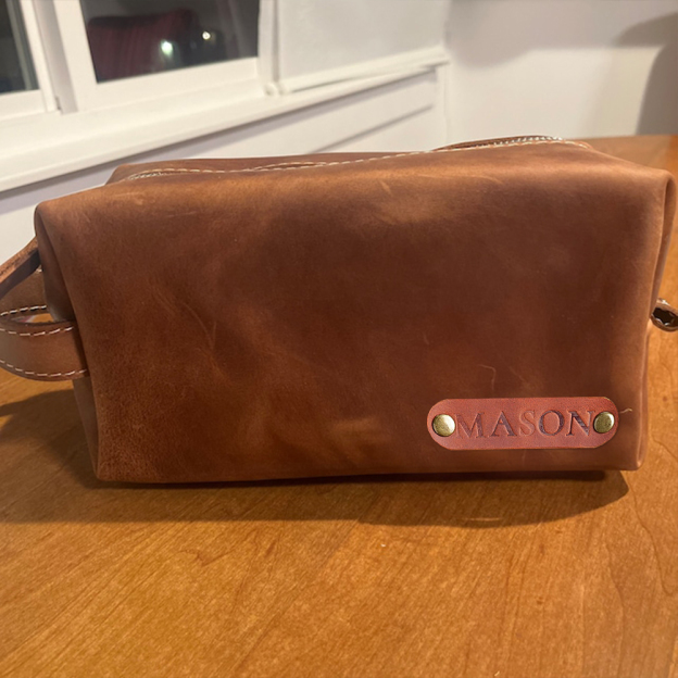 Personalized Men's Toiletry Leather Bag for Unique & Love | JNSBag38