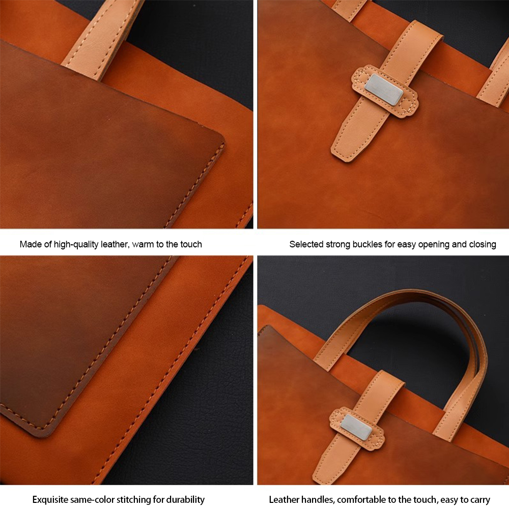 Personalized Monogram Leather Document Bag | JNSBag69