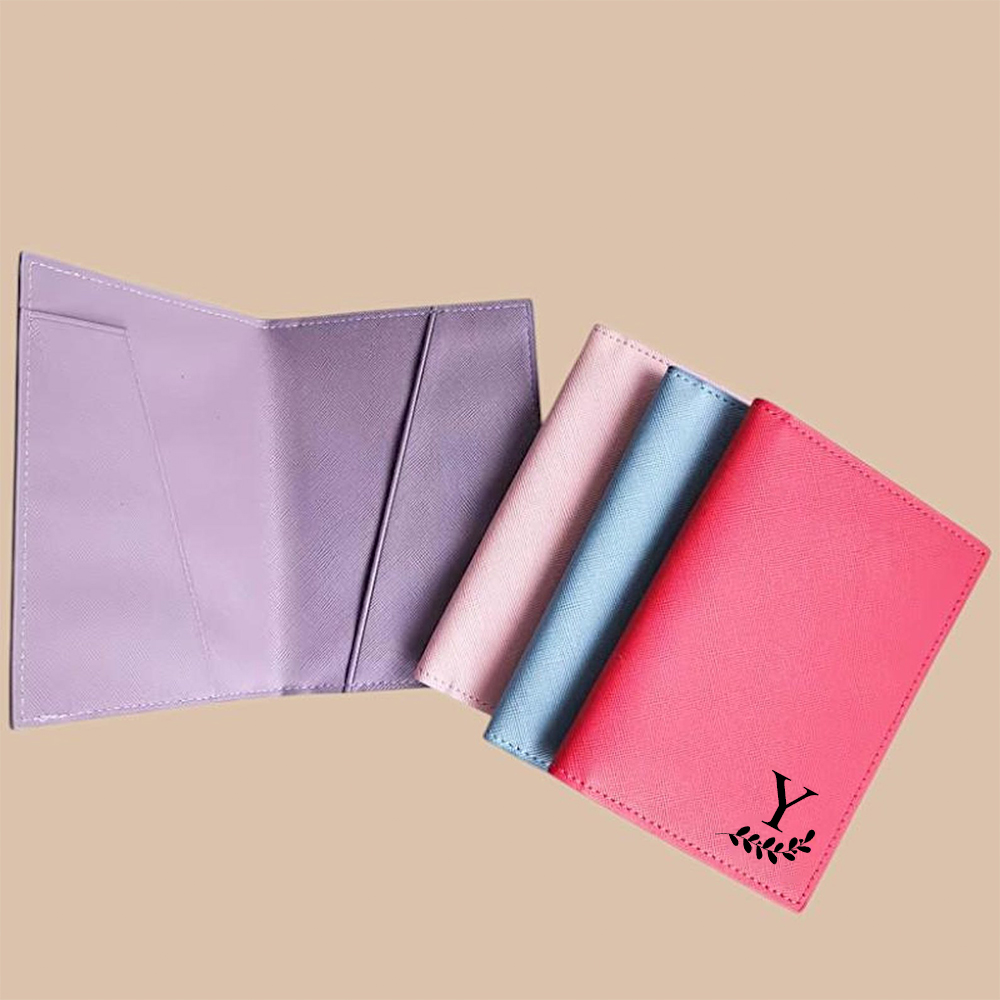 Personalized Leather Passport Wallet & Luggage Tag for Unique & Love | JNSCase04
