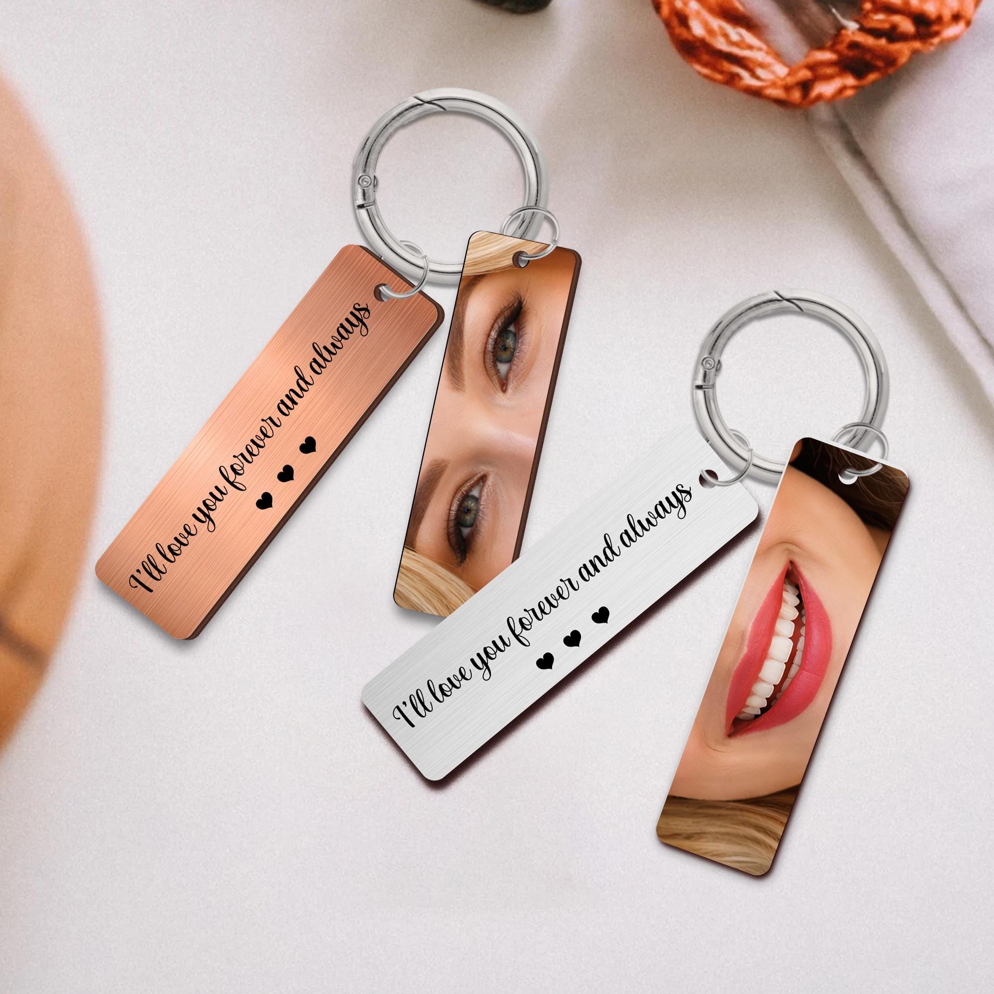 Personalized Eye Photo Aluminum Keychain for Unique and Love | JNSDec229