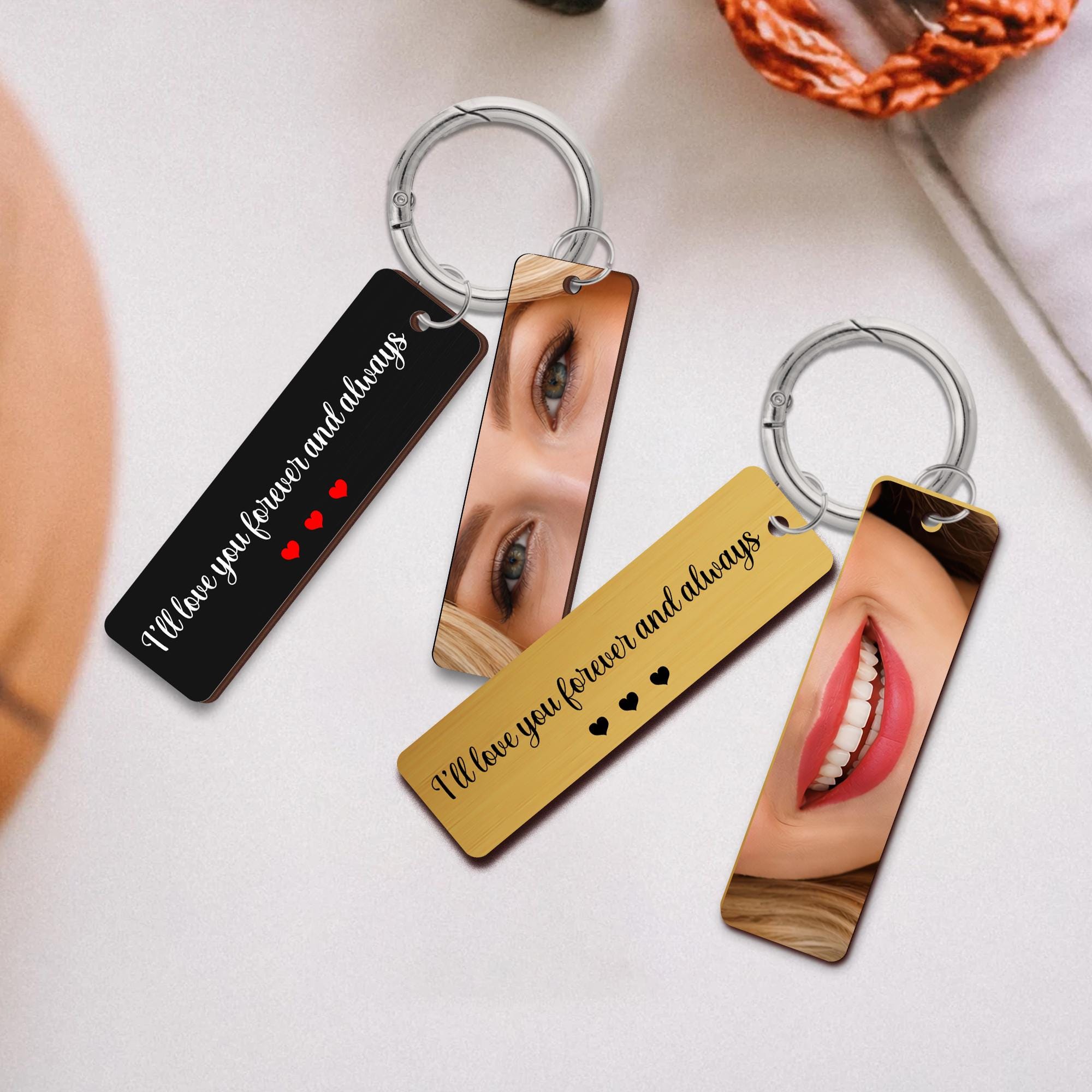 Personalized Eye Photo Aluminum Keychain for Unique and Love | JNSDec229