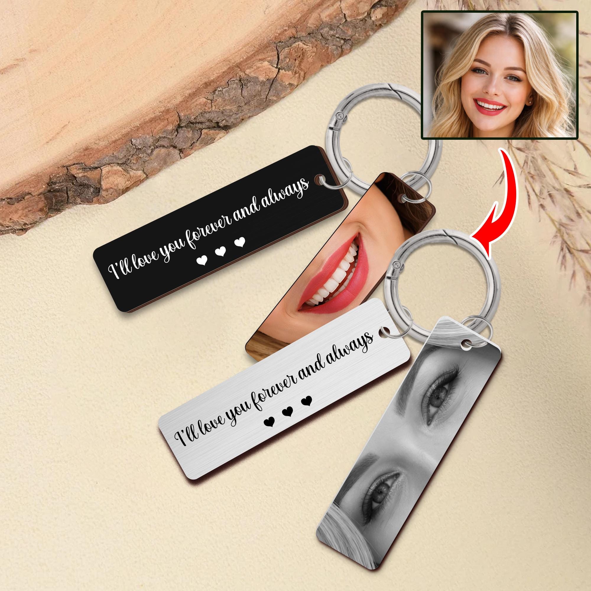 Personalized Eye Photo Aluminum Keychain for Unique and Love | JNSDec229