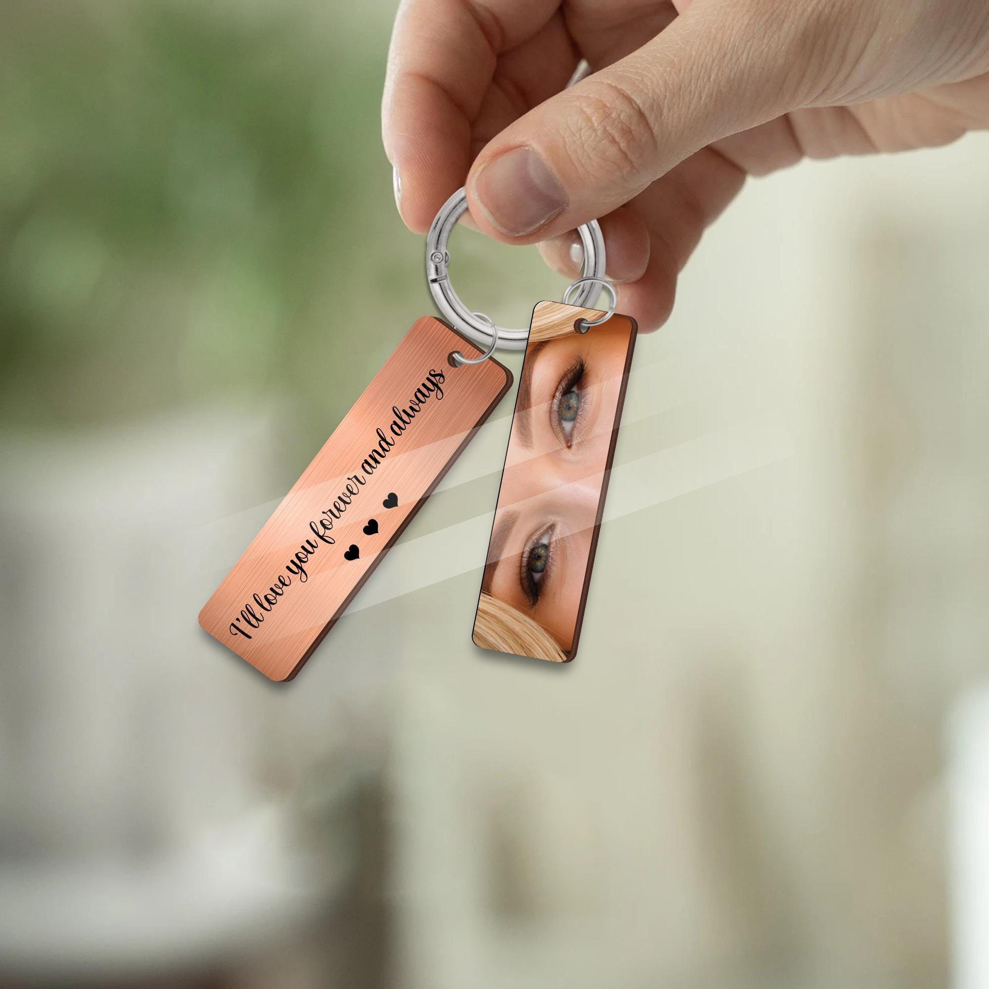 Personalized Eye Photo Aluminum Keychain for Unique and Love | JNSDec229