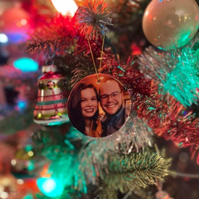 Personalized Photo Ceramic Ornament with Both Sides for Unique & Love | JNSDec21
