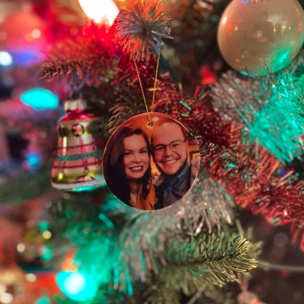 Personalized Photo Ceramic Ornament with Both Sides for Unique & Love | JNSDec21