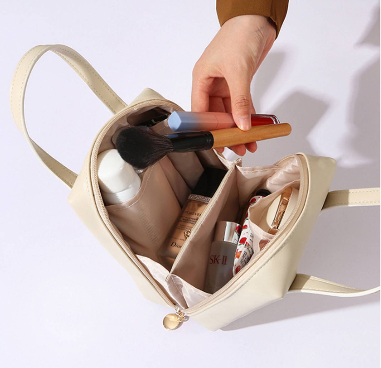 Personalized Monogram Cosmetic Leather Bag for Unique & Love | JNSBag86