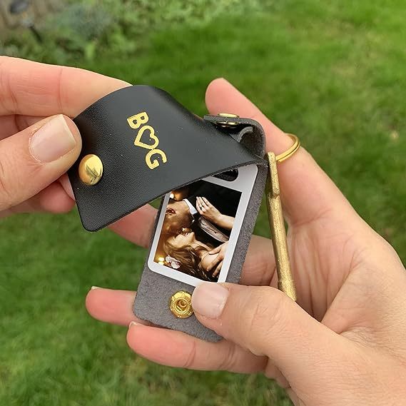 Personalized Vegan Leather Photo Keychain I DZ9201