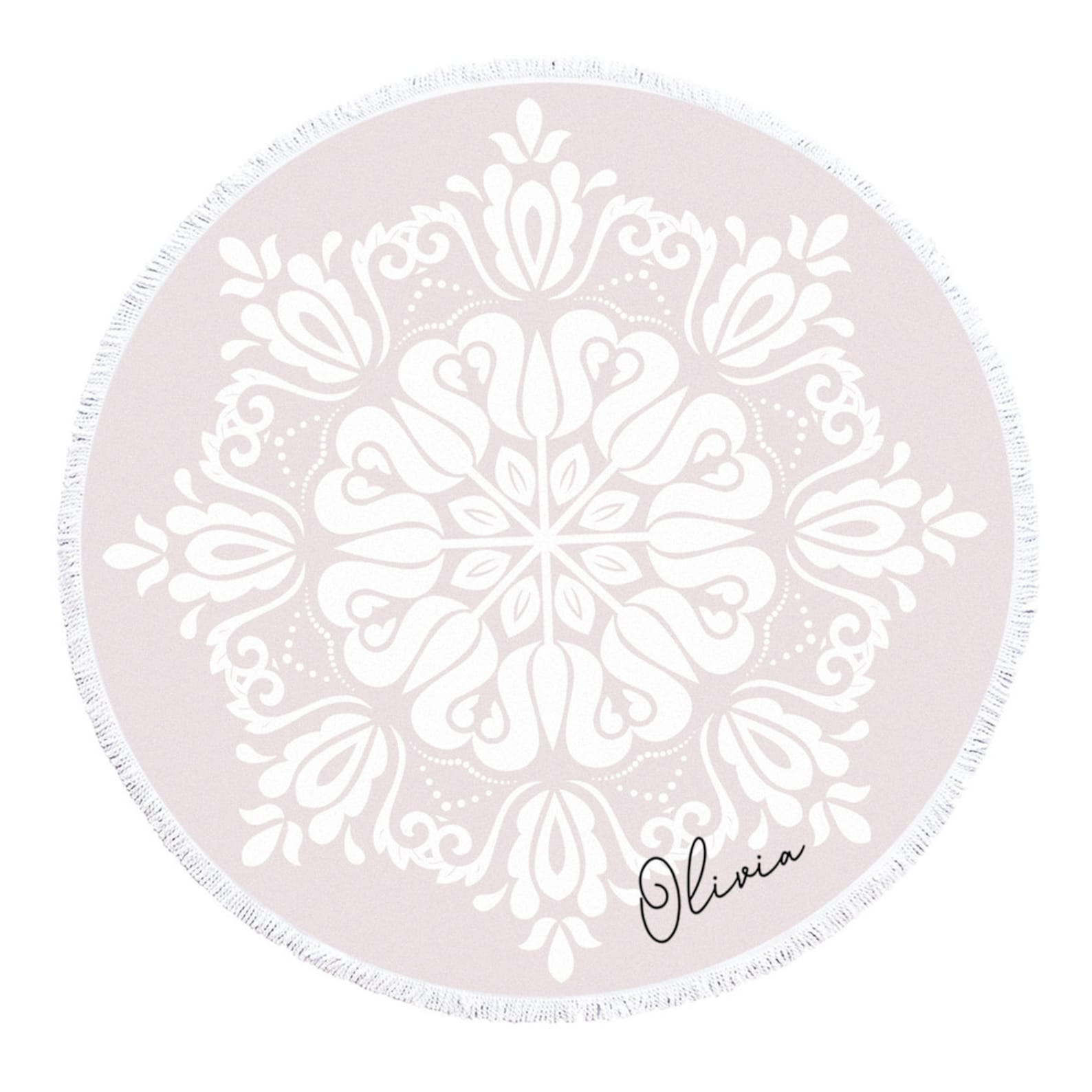 Personalized Boho Round Beach Towels for Unique & Love | JNSTowel04