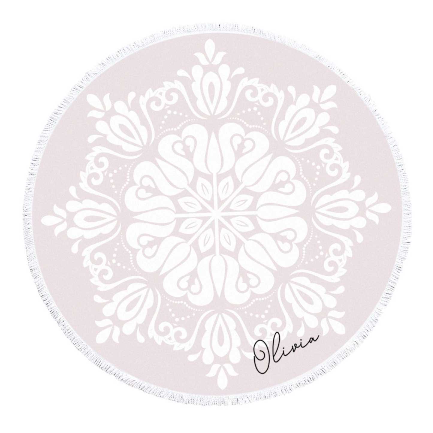Personalized Boho Round Beach Towels for Unique & Love | JNSTowel04