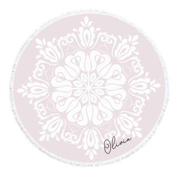 Personalized Boho Round Beach Towels for Unique & Love | JNSTowel04