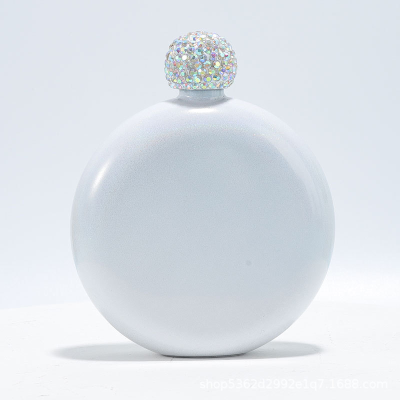 Personalized Round Flasks with Rhinestone Lid for Unique and Love | JNSDec61
