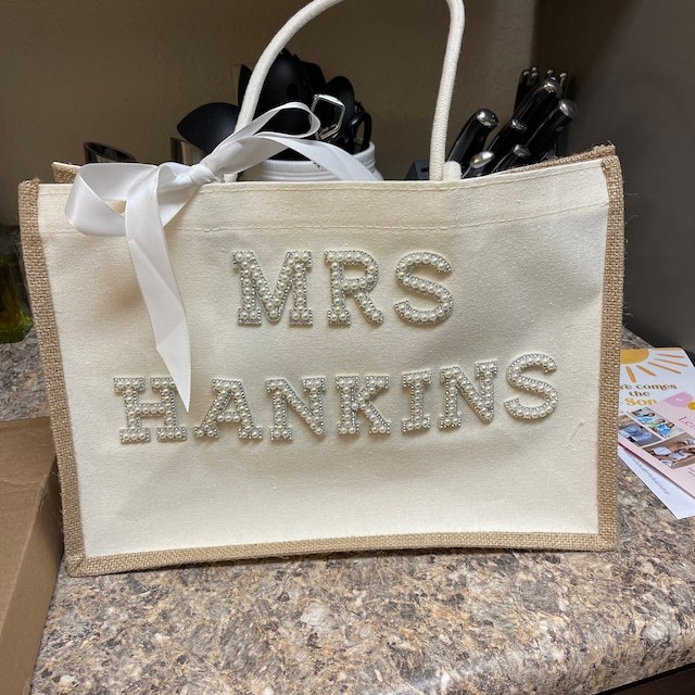 Personalized Pearl Patch Tote Bag for Unique & Love | JNSBag37