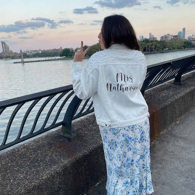 Personalized Wedding Denim Jacket | JNSCloth08