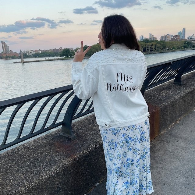 Personalized Wedding Denim Jacket | JNSCloth08