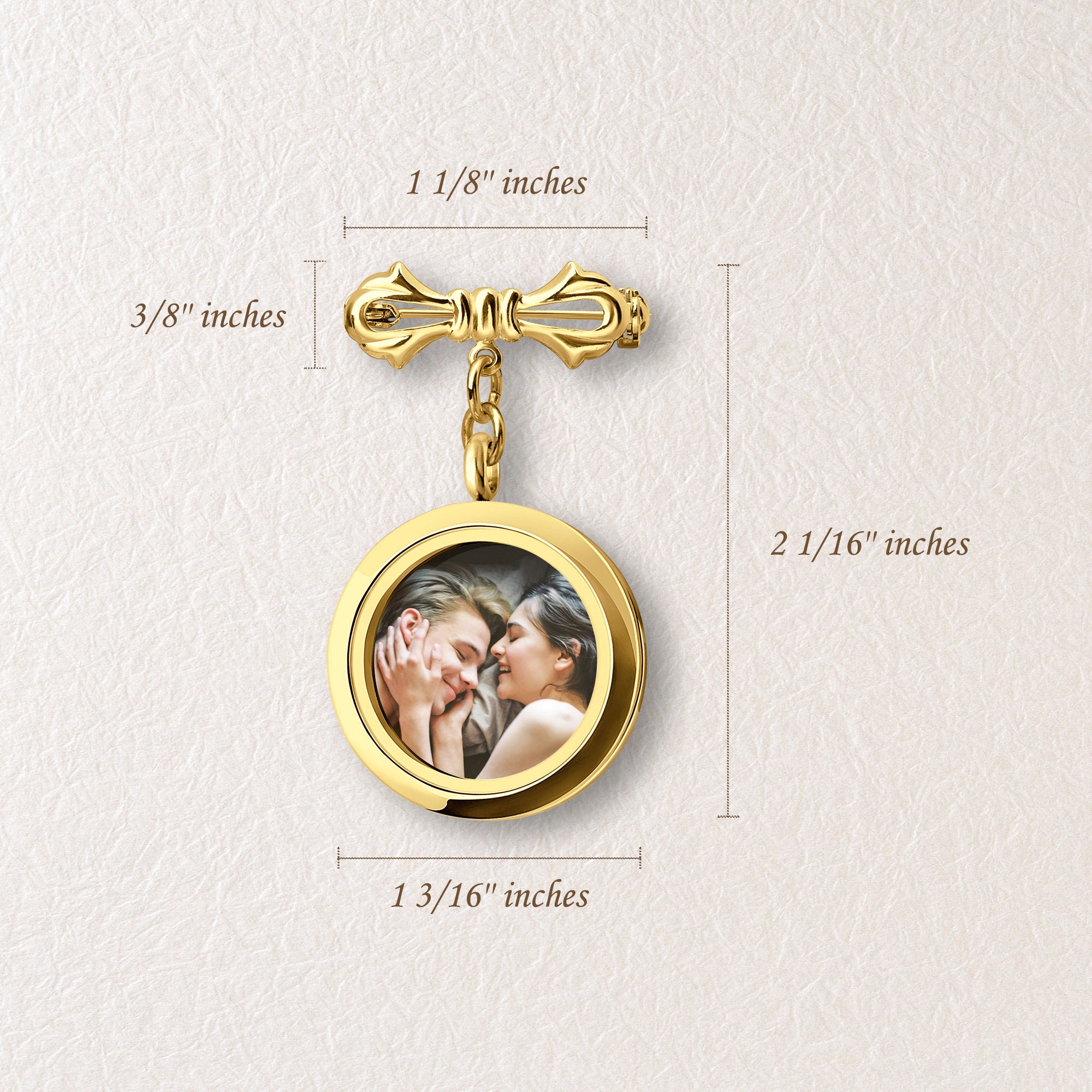 Personalized Photo Wedding Boutonniere Lapel Pin for Unique & Love | JNSDec89