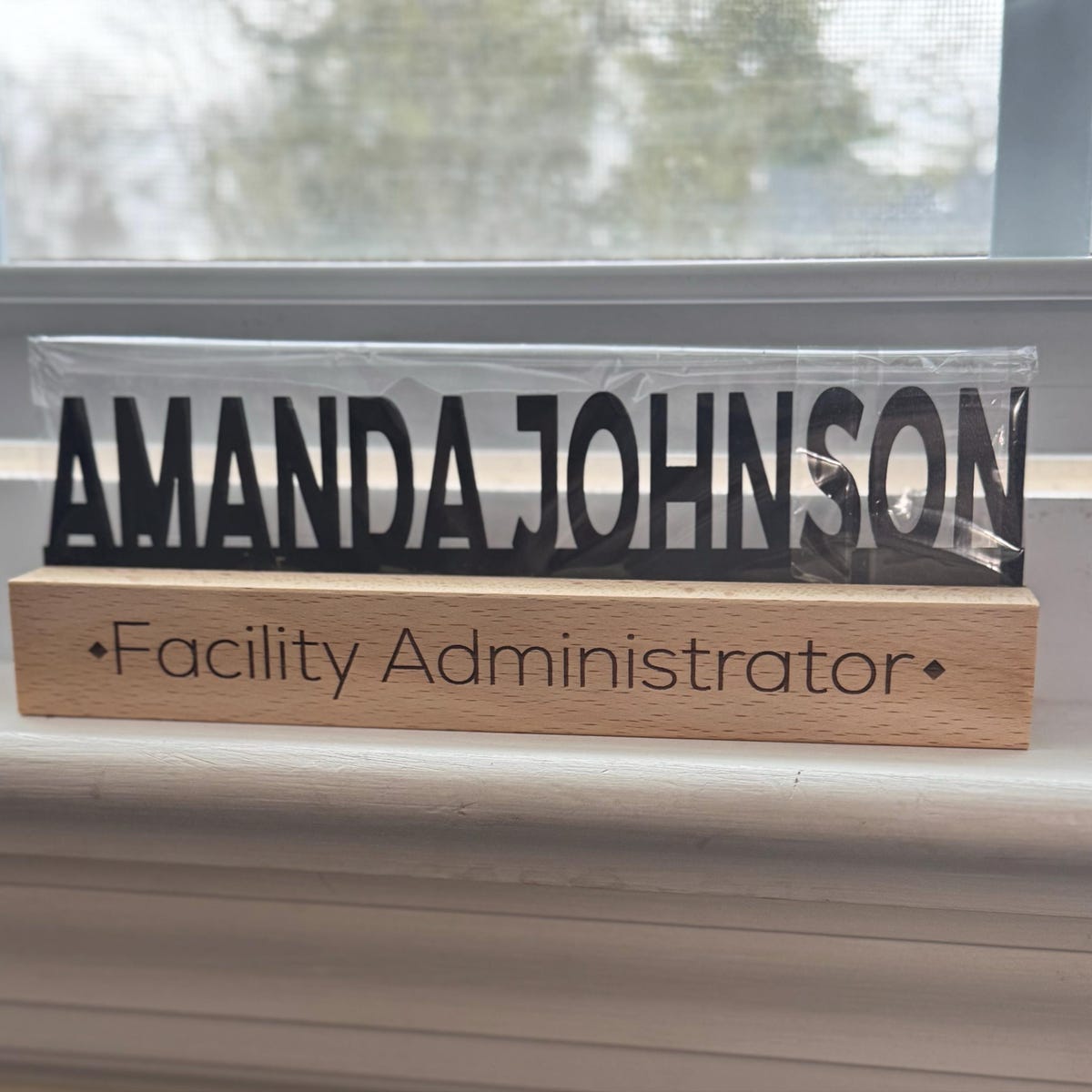 Personalized Wood Desk Name Plate | JNSDec197