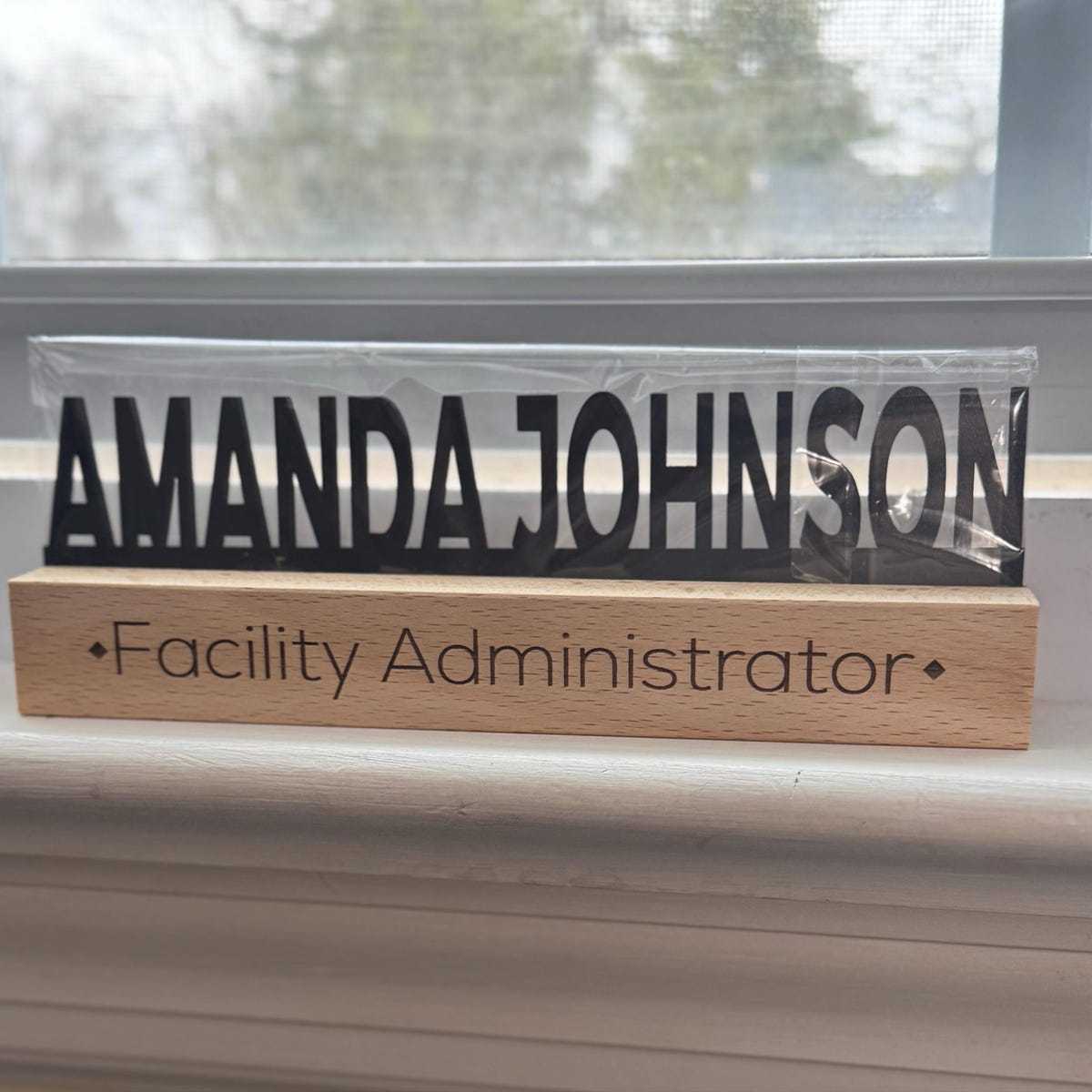Personalized Wood Desk Name Plate | JNSDec197