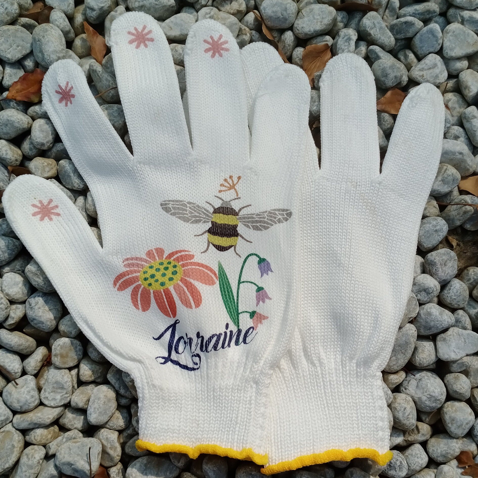 Personalized Name Floral Gardening Gloves for Unique & Love | JNSCloth50