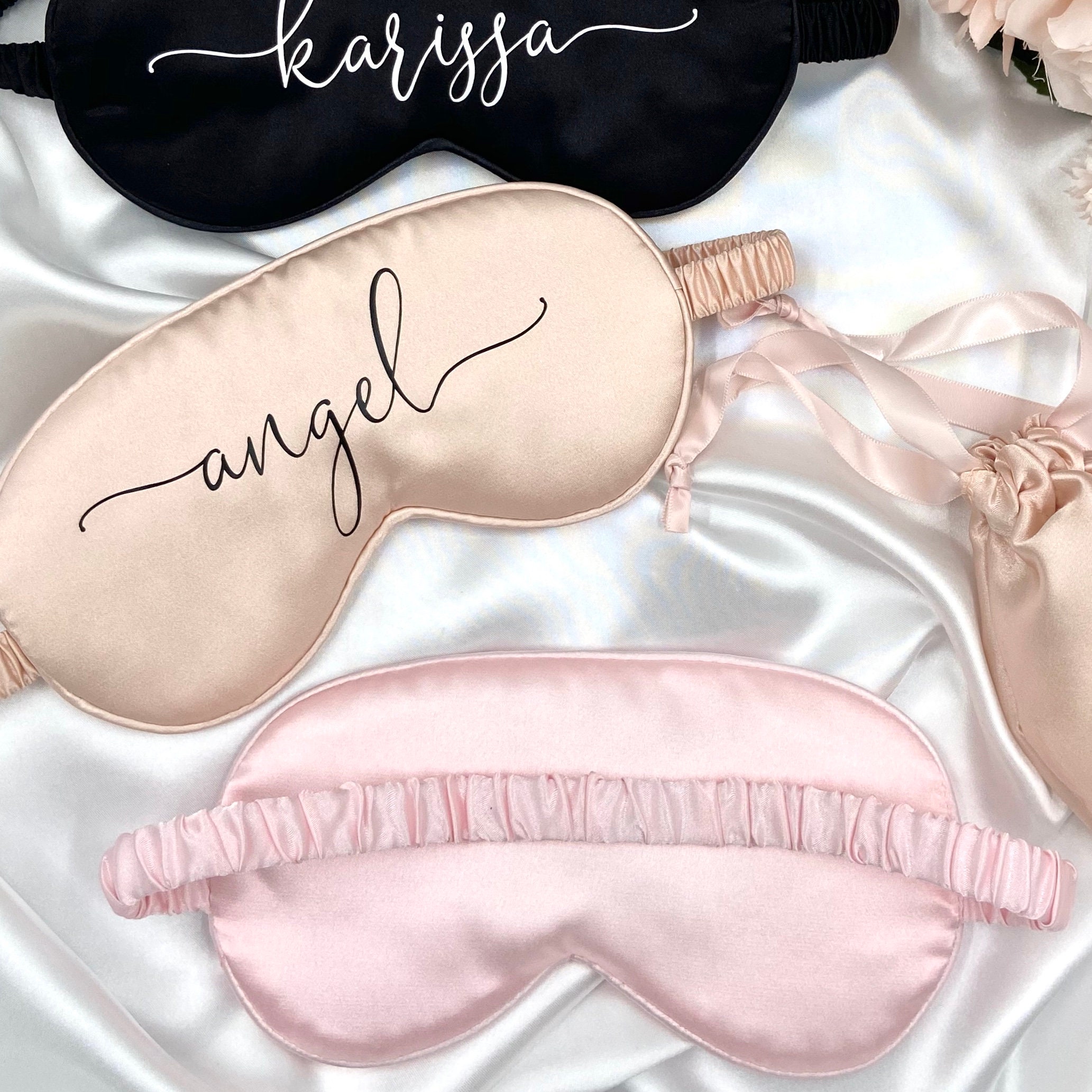 Personalized Name Satin Eye Mask for Comfort & Unique | CWMask02