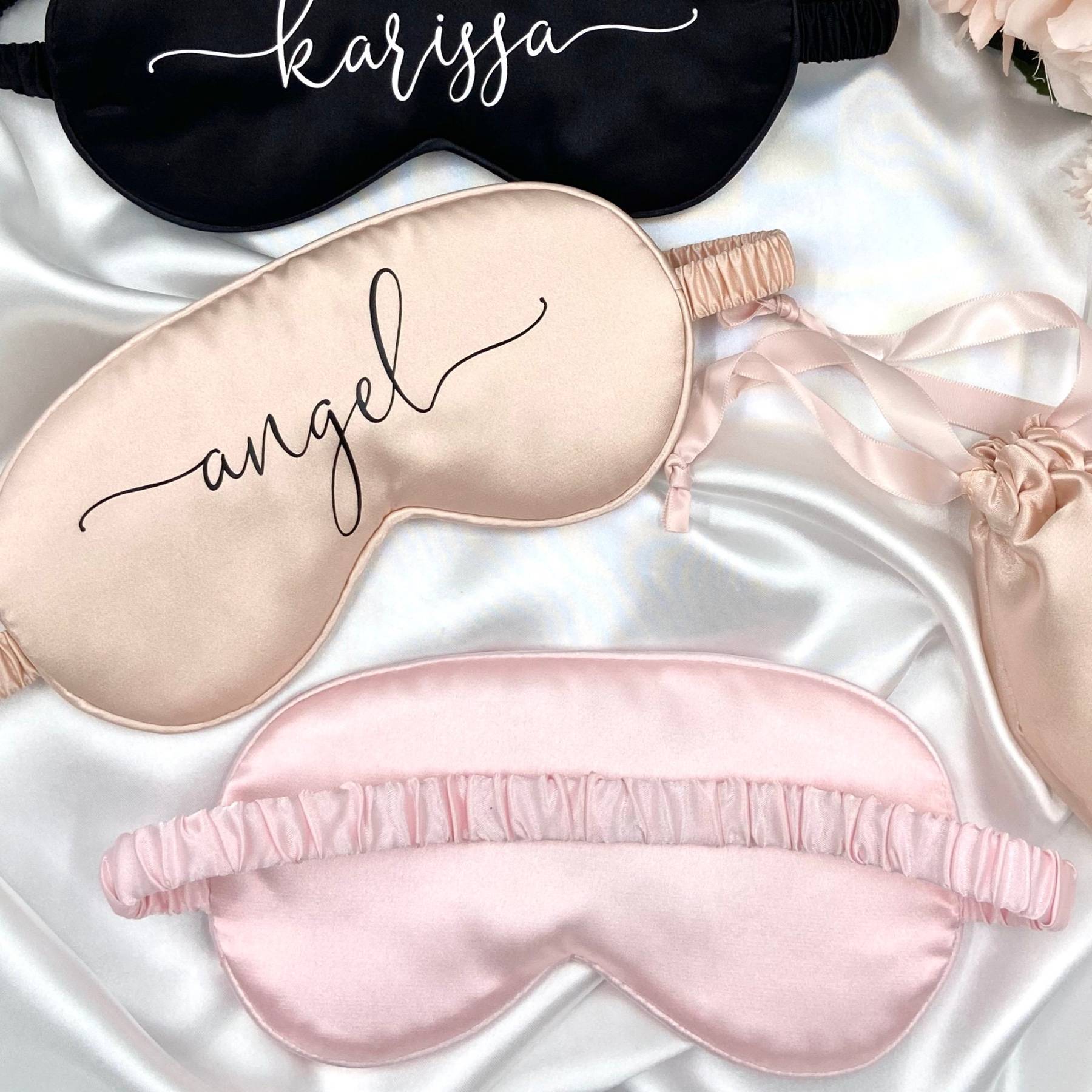 Personalized Name Satin Eye Mask for Comfort & Unique | CWMask02