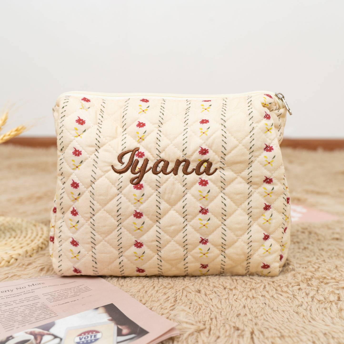 Personalized Monogram Makeup Bag | JNSBag49