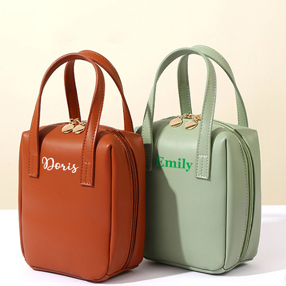 Personalized Monogram Cosmetic Leather Bag for Unique & Love | JNSBag86